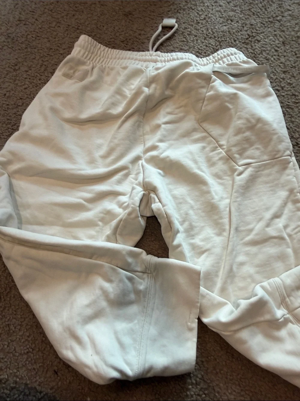B72 Adidas X Parley Cream Jogger Pants with Drawstring, large